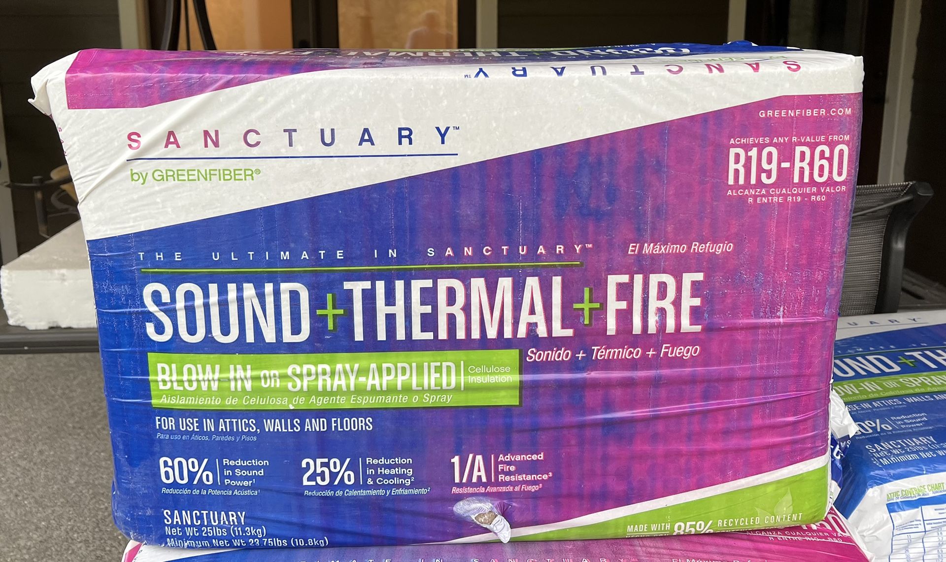12 Pkgs Of 25lbs Blow-in Insulation