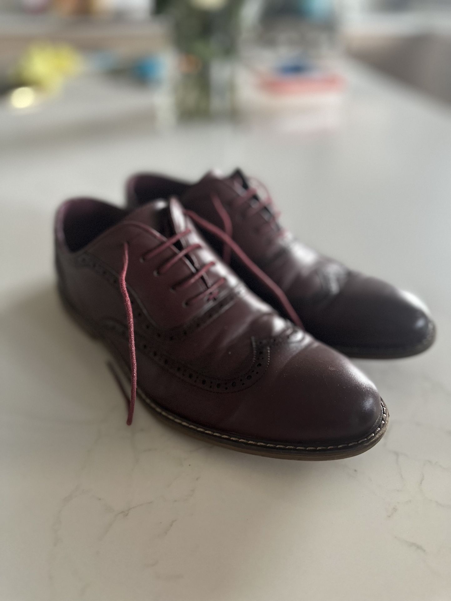 Brown / Red Mens Dress Shoes