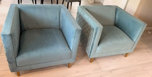 set of 2 upholstered accent chairs