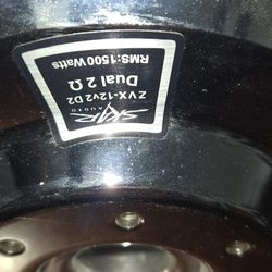 1 12" Zvx Subwoofer 