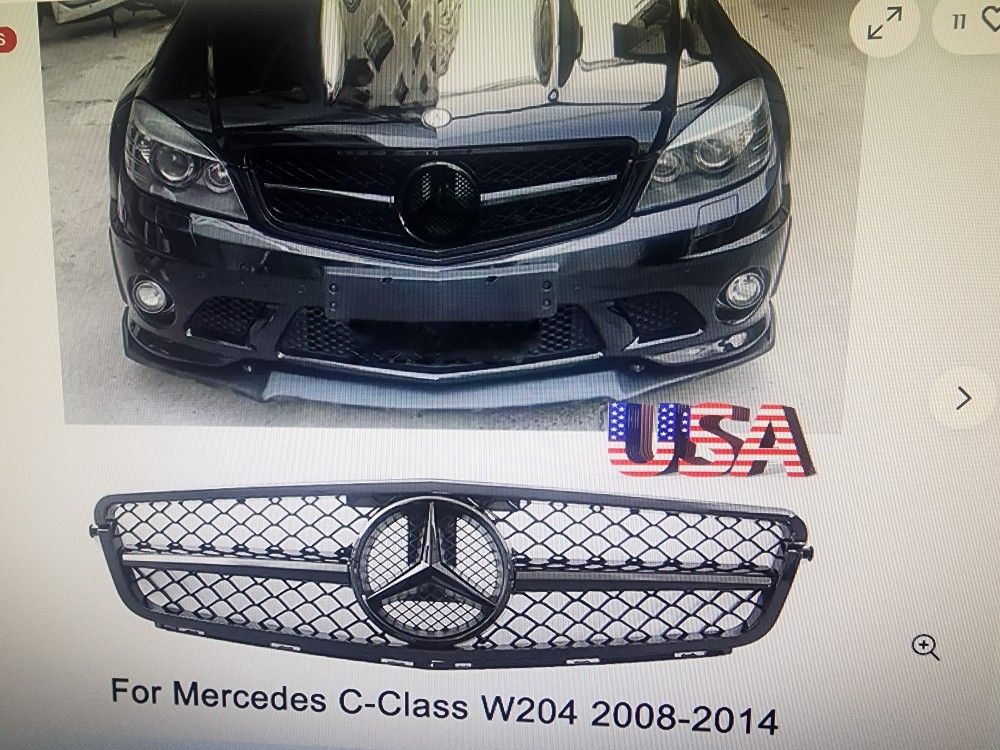 Mercedes C250 C63 Style Grill,Side Skirts,and Intake Authentic Stock Grill And Authentic Sparco 5 Point Harness Offer On Anything