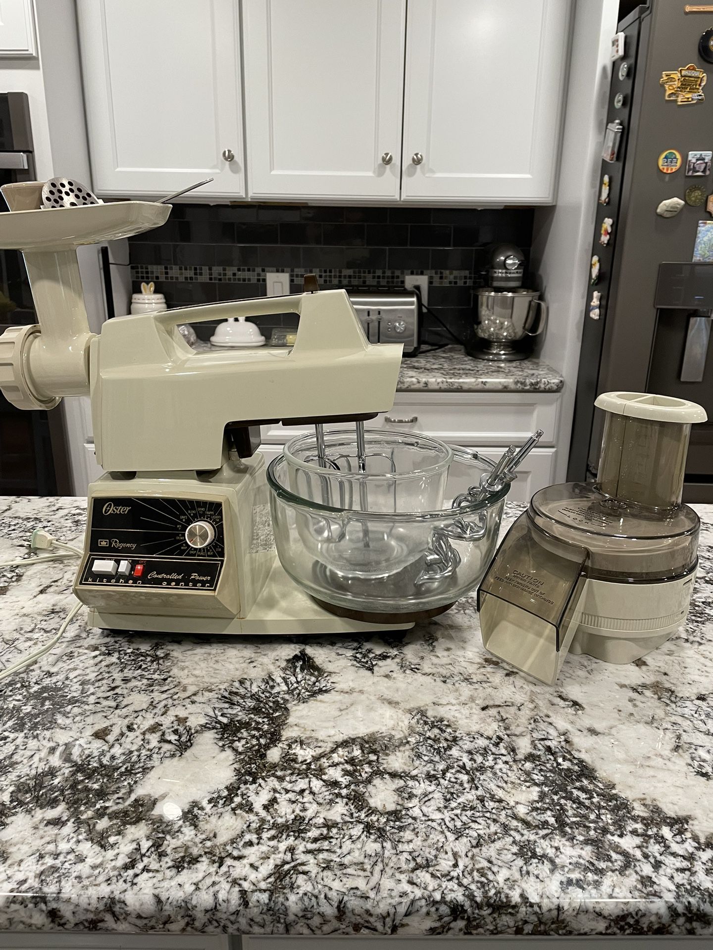 Vintage OSTER Kitchen Center With Food Processor Attachment 