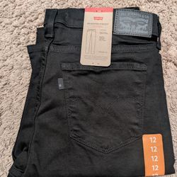 Levi's 314 Women's Black Jeans Brand New 
