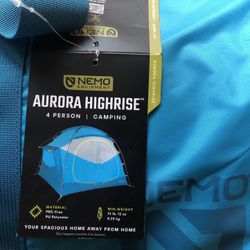  NEMO Aurora Highrise 4p Tent In Blue