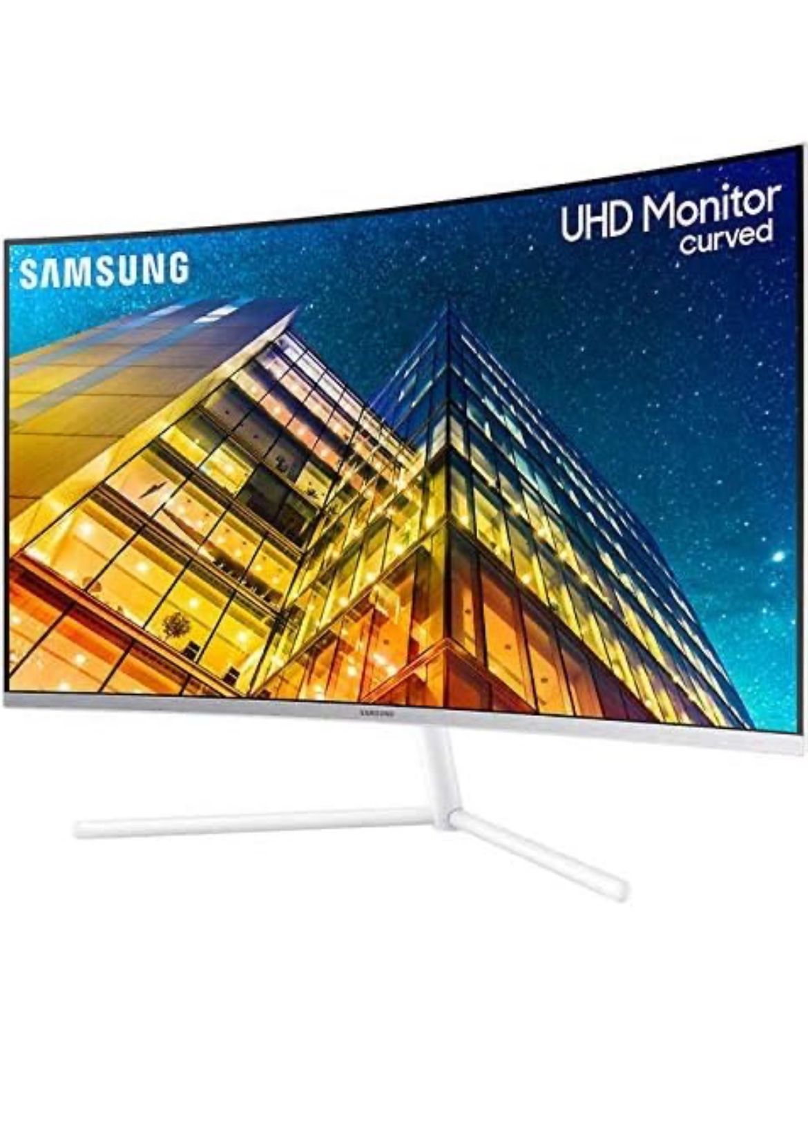 SAMSUNG UR59 Series 32-Inch 4K UHD (3840x2160) Computer Monitor, Curved, HDMI, Display Port, 3-sided border-less, Eye Saver Mode (LU32R590CWNXZA)