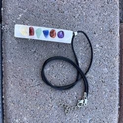 Selenite Chakra Pendant Necklace 
