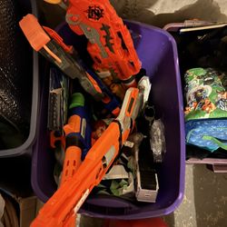 Bin Of Nerf Guns