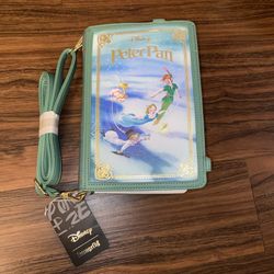 Loungefly Disney Peter Pan Classic Book Convertible Crossbody Bag & Backpack NEW