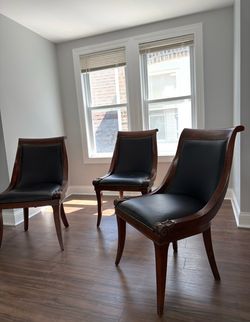 Set of 3 Luxury Wood Dining Chairs