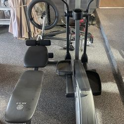 Golds Gym Elliptical And Workout Bench 