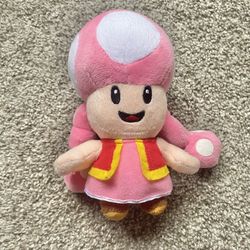 San-ei Super Mario Plush Doll Toadette Figure Nintendo