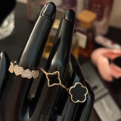 Elegant Clover Rings 