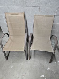 Outdoor Sling Patio Chairs – Set of 2