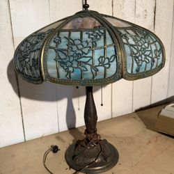 Antique Slag Glass Lamp