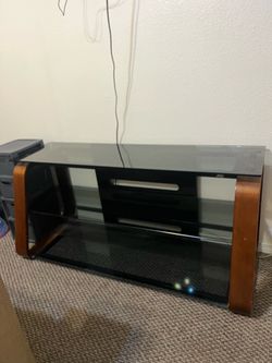 Black Glass Stand  great condition