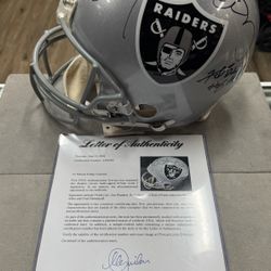 Raiders Authentic Vintage Helmet Signed Bo Jackson And More