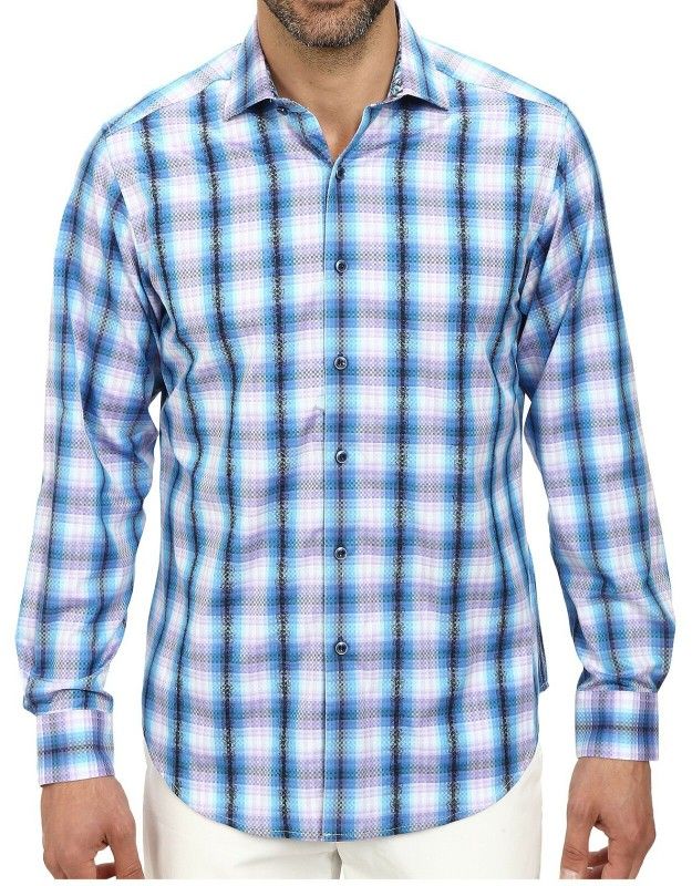 Vintage Robert Graham Lorde Howe Shirt CLASSIC FIT - Size LARGE - Plaid - NWT - NOS