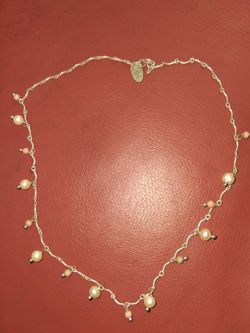 Sterling silver pearl necklace
