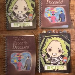 2 Pack Sets Of Beetle Juice Notebooks 