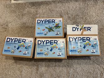 DYPER Smurftastic Diapers Size 1 and 2 Super Packs