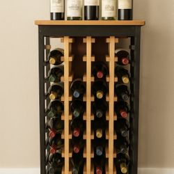 Solid Pine Wood 44 Bottle Wine Rack 