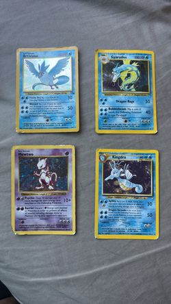 Pokémon Holo Cards Lot of 4 DAMAGED