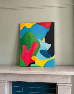 Original Abstract Oil  Painting on Canvas