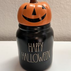 Rae Dunn Happy Halloween Pumpkin Canister