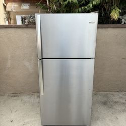 Whirlpool Refrigerator Stainless Steel 18cu Ft 30x30x66 ✋3 MONTHS WARRANTY 