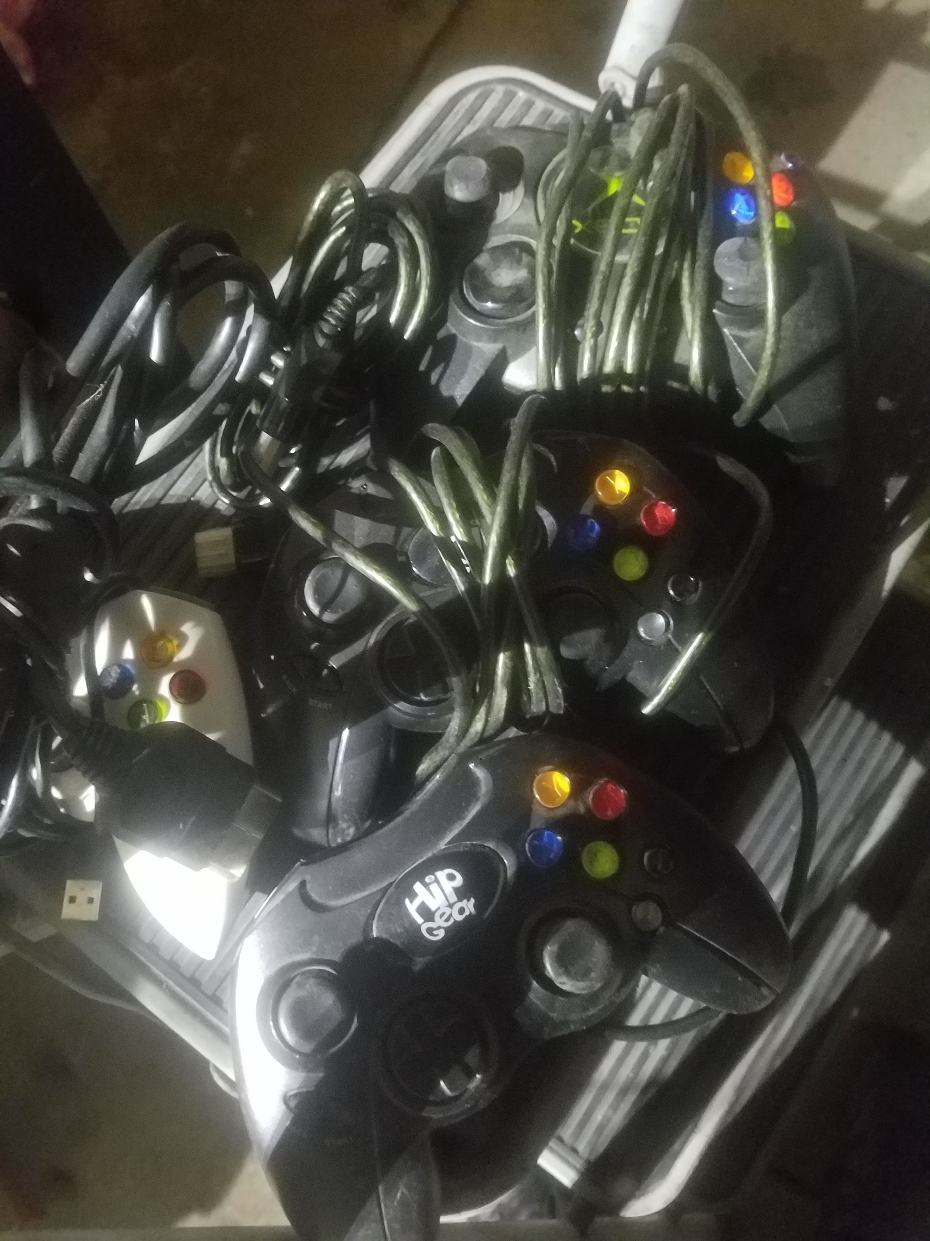 Xbox controls and wires