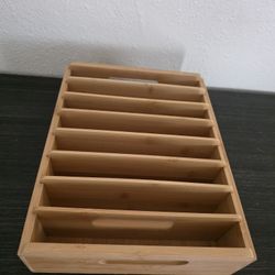 Adjustable Bamboo Lid Organizer, Kitchen Cabinet & Drawer Storage