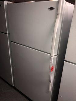 Used Maytag top and bottom fridge. 1 year warranty