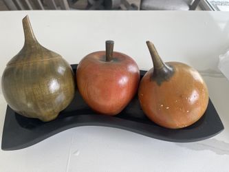 Wood Fruit Center Piece