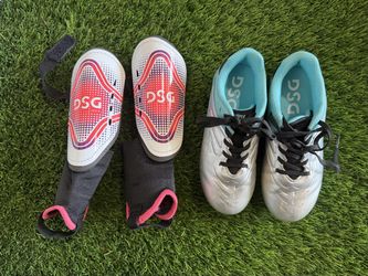 DSG Toddler Soccer Cleats Size 12 & Shin Guards