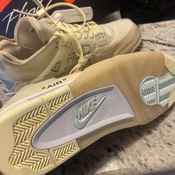 Air Jordan 4 off-white sail sneakers