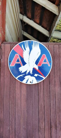 Vintage American airlines porcelain sign