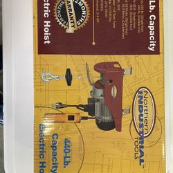 Electric Hoist - 440 Lb Capacity - New In Box