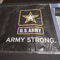 "NEW " U.S. Army - Army Strong 12 X 18 Flag, Nylon Webbing & Brass Grommets, Graphics On Both Sides-Officially Licensed By The United States Army