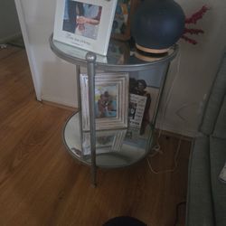 Glass End Table 