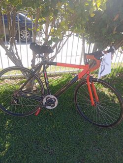 Road Bike Black and Orange