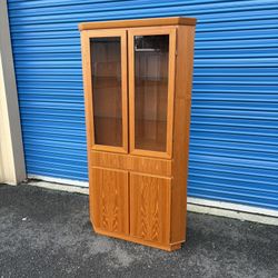 Mid Century Modern Danish Teak Corner Hutch By Skovby