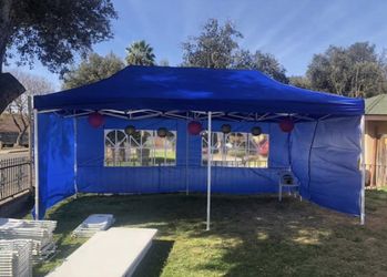 ☀️☀️☀️10'x20” Pop Up Canopy Tent with Side Walls in BLUE*WHITE*BLACK☀️☀️☀️