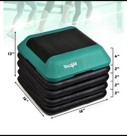 New Other Yes4All 16"x16" Adjustable Height Step Aerobic Platform With 4 Risers