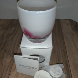 Glassybaby PETAL Candle Holder Votive Glimmer Collection. Packaging has some wear from age and storage. Sold as is.


