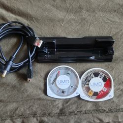 PSP Charging Dock and 2 Games