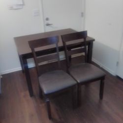 Wooden Table & 2 Chairs