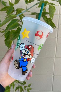 Mario Brothers reusable starbucks cup