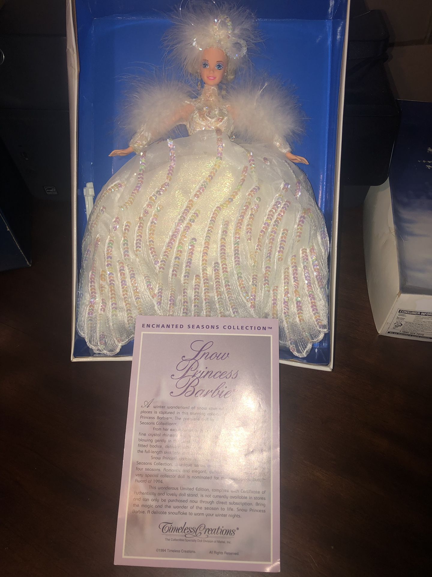 1994 Enchanted Seasons Barbie “Snow Princess”