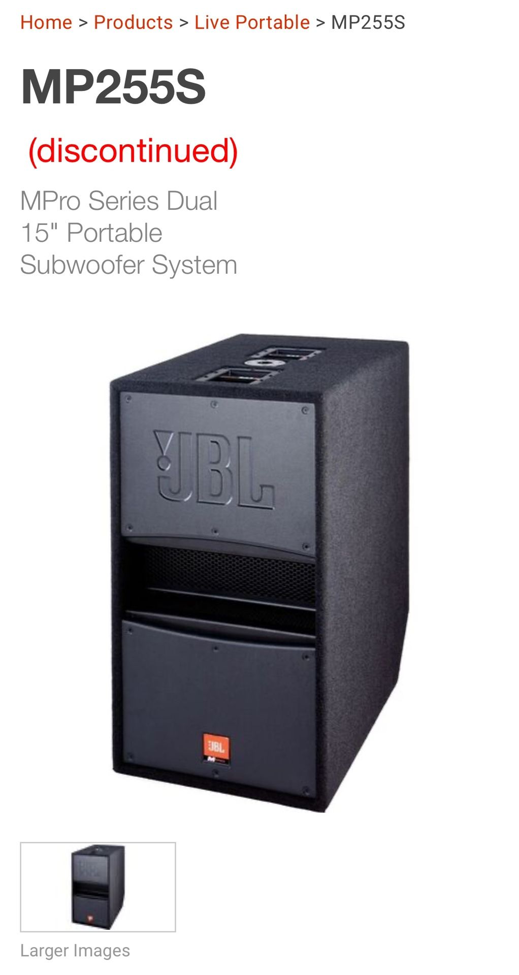 JBL Dual 15in Sub . / Qsc Amp