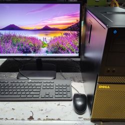 i5 dell pc computer, windows 11,ms office, 8gb ram, wifi,monitor,full setup